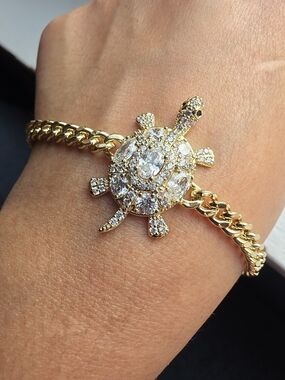 Hermosa Pulsera Unisex Oro Laminado 14k